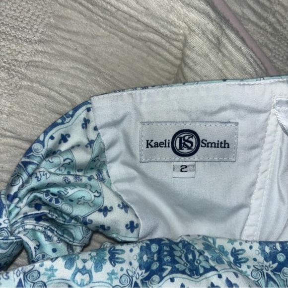 Kaeli Smith Mediterranean Blue Strapless Preppy Dress Size 2 – Made in USA - Picture 9 of 11